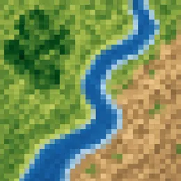 CN Generator logo, a stylized pixel-grid view of a river bending through green vegetation and tan terrain